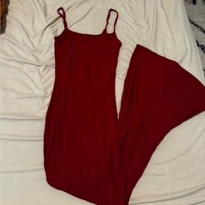 Skims soft lounge dress cranberry